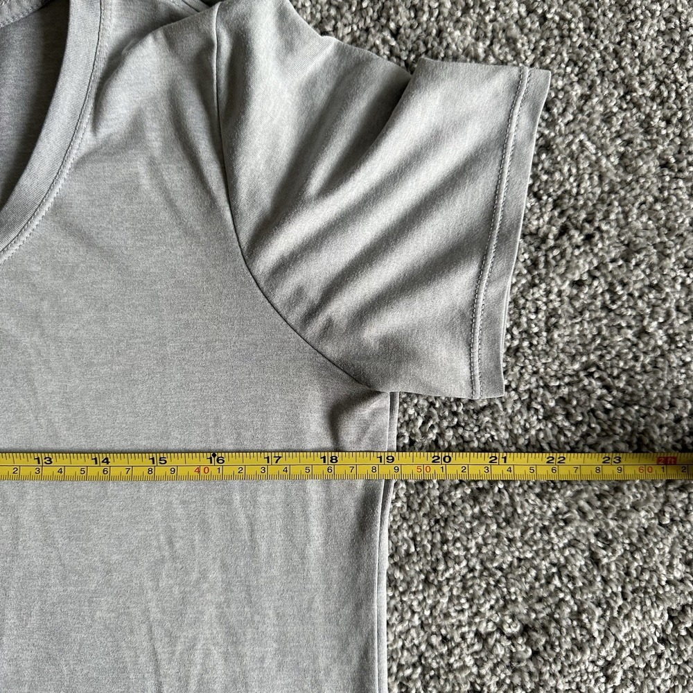 Nike Dri-Fit Womens Shirt M Scoop Neck Light Gray Heather Gym Workout‎ * - Picture 7 of 10
